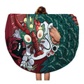 SIDONKU 60 inch Round Beach Towel Blanket Red Dumpling Dragon Boat Festival Food Cartoon Ancient Antique Travel Circle Circular Towels Mat Tapestry Beach Throw