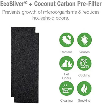 Open Box Hunter Tall Tower Air Purifier True HEPA Filter Accent Light 600GR - Graphite