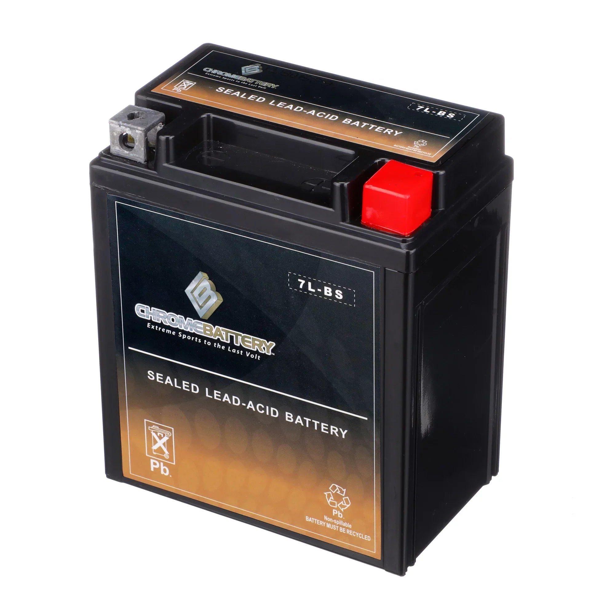 Chrome Battery Ytx7l-bs (7l-bs 12 Volts,6 Ah, 75 Cca) Motorcycle Battery for Kawasaki 250cc Kl250 Super Sherpa 2000