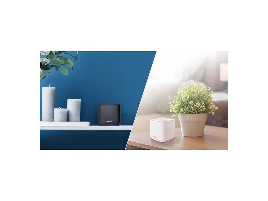 ZenWiFi AX1800 Dual-Band Mesh WiFi 6 System (XD4) - 3 Pack White, coverage up to 4,800 sq.ft & 25+ devices, 1800Mbps, AiMesh, Lifetime Free Internet Security, Parental Control, Easy Setup
