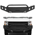 Kojem Front Bumper Push Bar Fit for 2007-2013 Chevy Silverado 1500 w/ Winch Plate D-Rings -2 Packages 2008 2009 2010 2011 2012 Steel Powder Coated