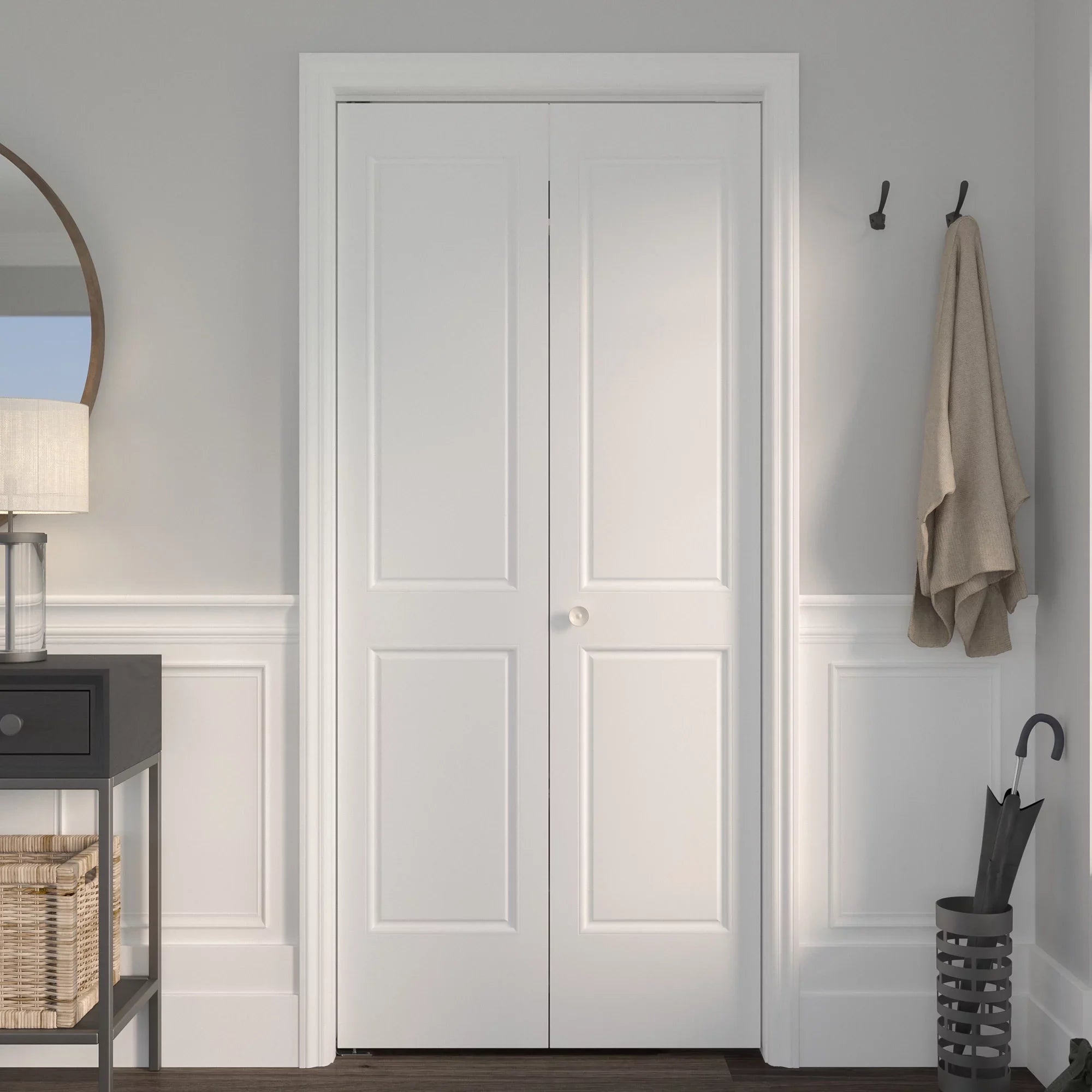Richelieu 14014-Bc 36" Long Single Bi-Fold Door Track For Doors Up To 30 Pounds - White