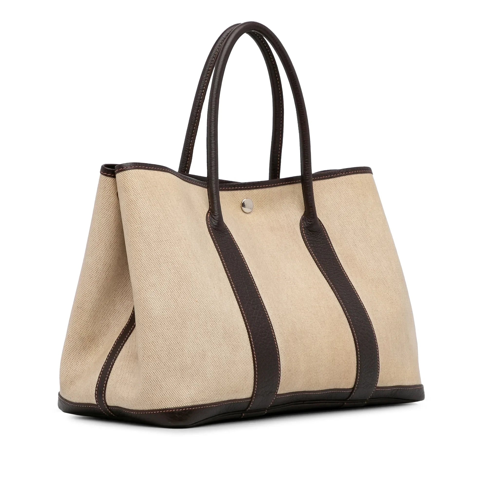 Pre-Owned Authenticated Hermès Toile Garden Party 36 Canvas Fabric Brown Tote Bag Unisex (Good)