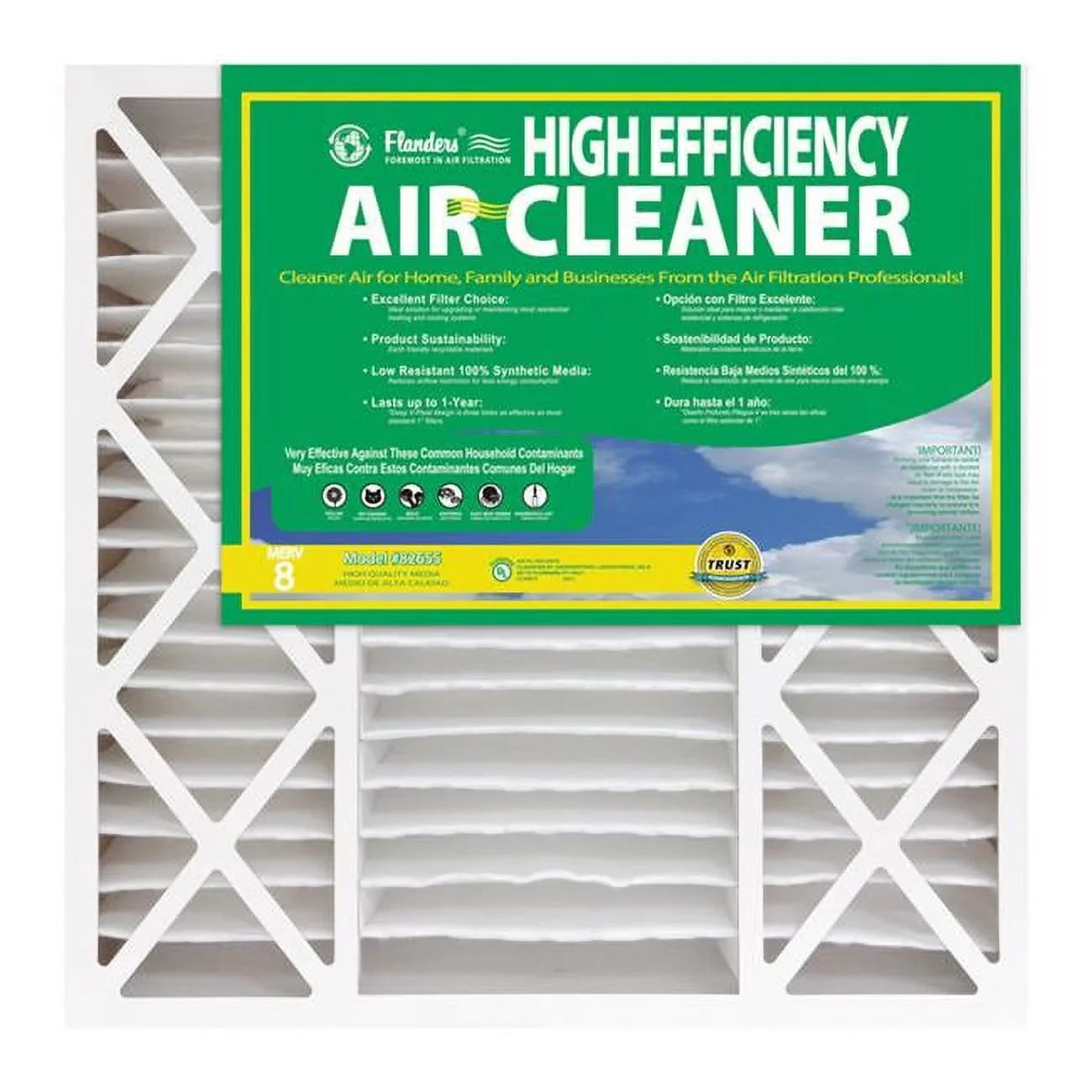 Flanders-Precisionaire 82655-0451625 Plated Air Filter - Pack of 2