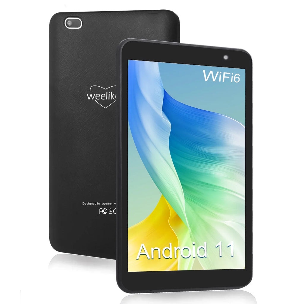 weelikeit Tablet 8 inch Android 13 Tablets with WiFi, Quad-Core Processor Tablet PC with 4(3+1)GB RAM 32GB ROM, 1280x800 IPS Display, Dual Camera, Ebony