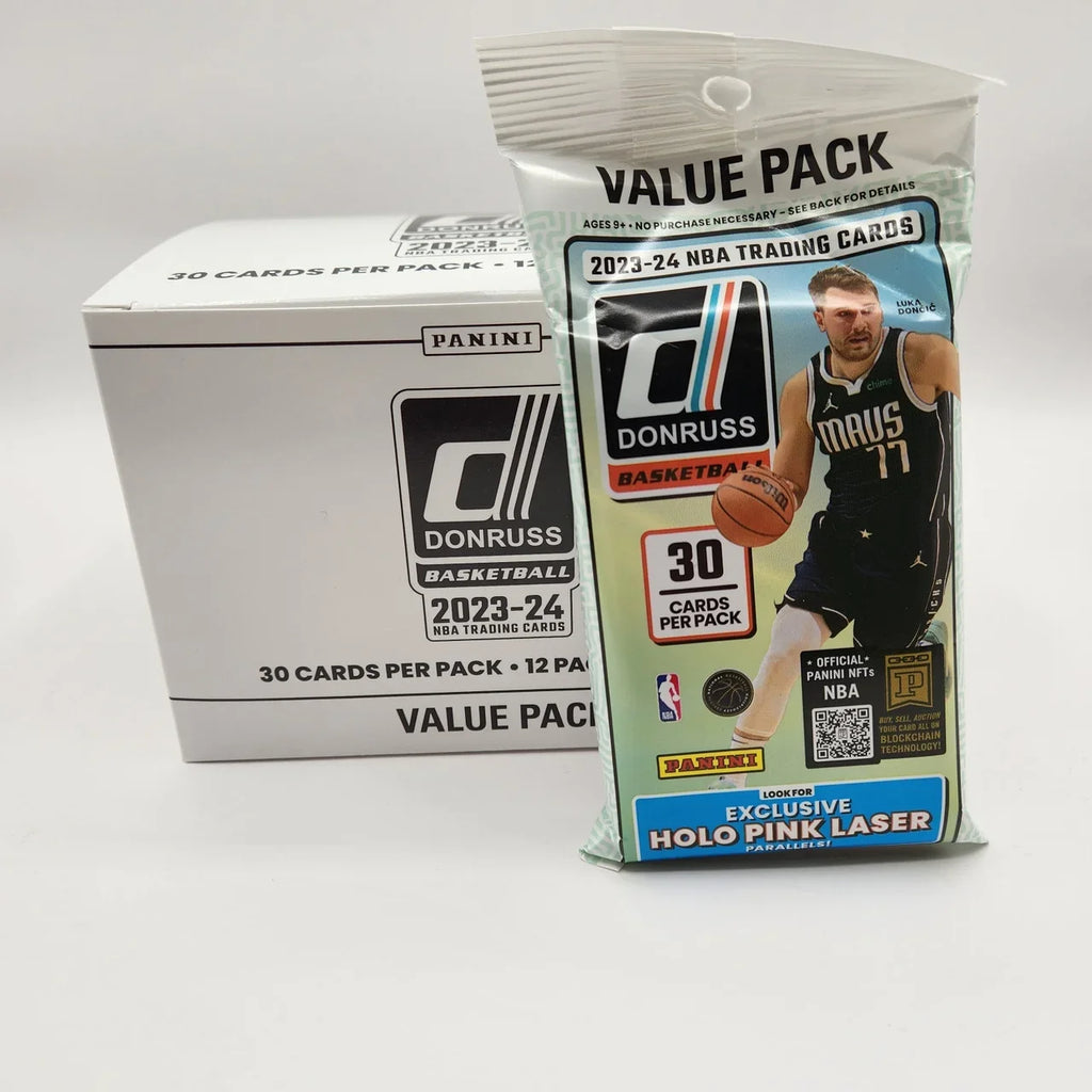NBA Panini 2023-24 Donruss Basketball Trading Card VALUE Box (12 Packs)