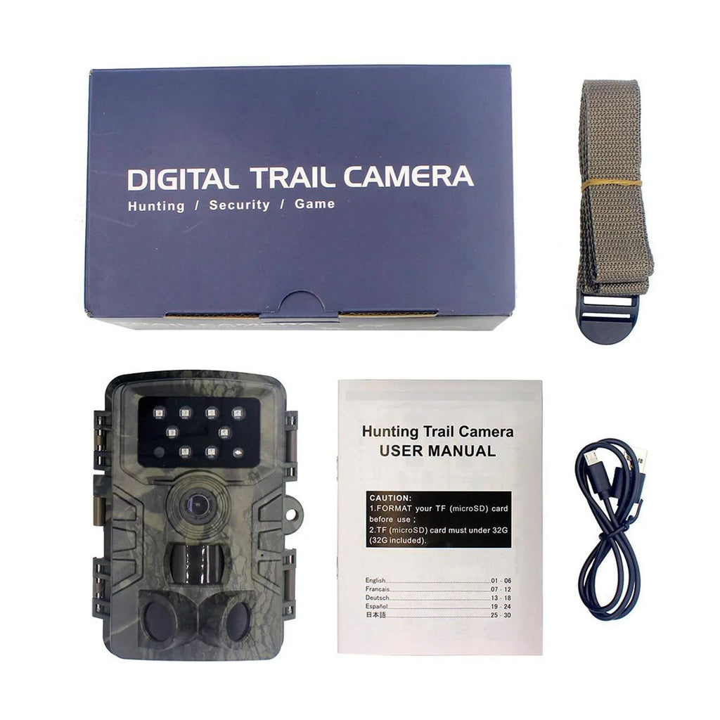 Mini Camera 16MP 1080P Game Camera Water Wildlife Scouting Cam with 120 degree Wide Angle Lens and Night .0" LCD IR LEDs