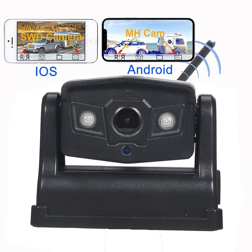 Jahy2Tech Magnetic WiFi Wireless Backup Camera, Front/Rear View Camera 9600mAh Battery