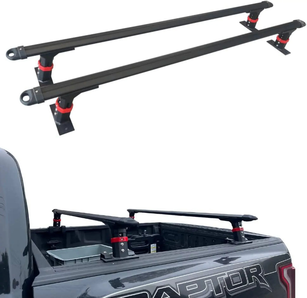 ROSY PIXEL Universal Extendable Pick-Up Truck Rack Bed Rack Aluminum for Tonneau Cover with T-Slot Rail