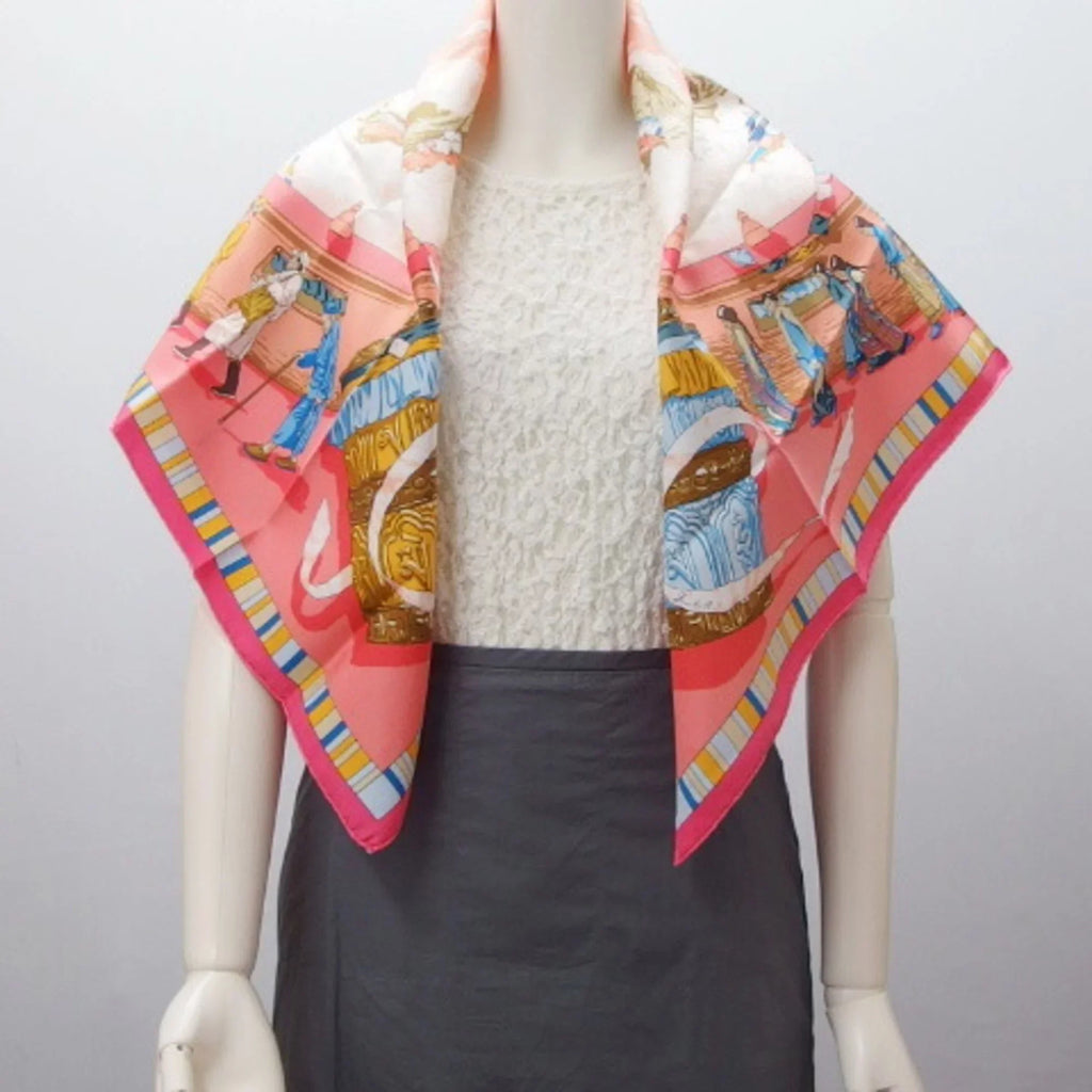 Pre-Owned Hermes Carre 90 PRIERES AU VENT Prayer in the Wind Scarf (Like New)