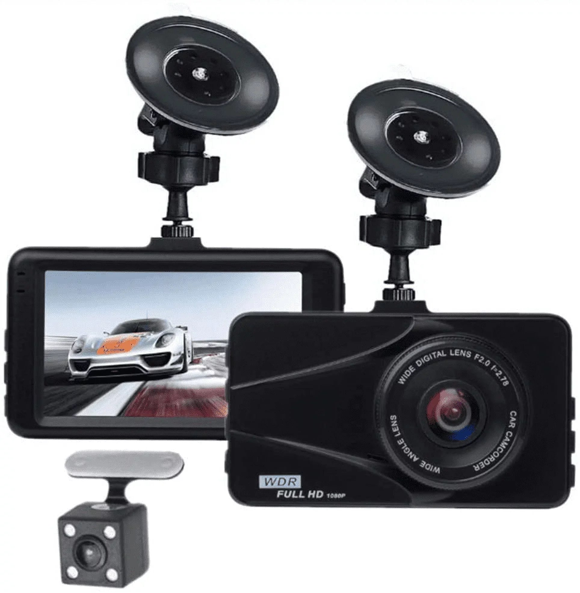 T670 Plus DVR Dash Cam For semi truck with night vision Dual Travel Recorder Full HD 3" LCD Screen 170° Wide Angle, WDR, G-Sensor, Loop Recording Motion Detection Excellent Video Images