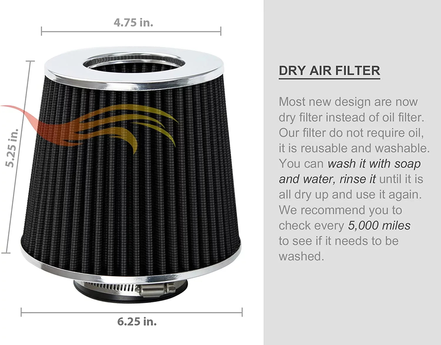 Rtunes Racing Short Ram Air Intake Kit + Filter Combo Dark Compatible For 03-10 Dodge Dakota 3.7L 4.7L â€¦