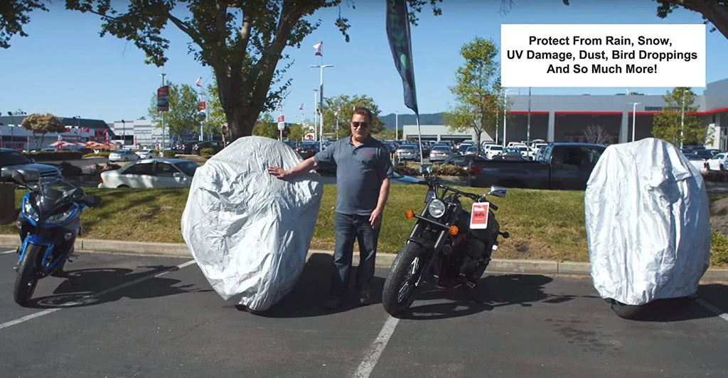 Weatherproof Motorcycle Cover Compatible With 2013 Beta Evo 250 4-stroke - Outdoor & Indoor - Protect From Rain Water, Snow, Sun - Reinforced Securing Straps - Durable Material - Free Storage Bag