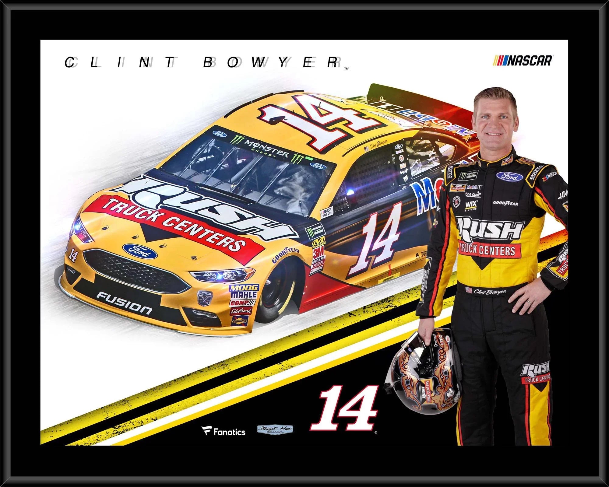 Clint Bowyer 12" x 15" 2018 RUSH Sublimated Plaque