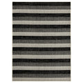 Nicole Miller New York Patio Country Charlotte Modern Striped Indoor/Outdoor Area Rug, Ebony 5'2"x7'2"
