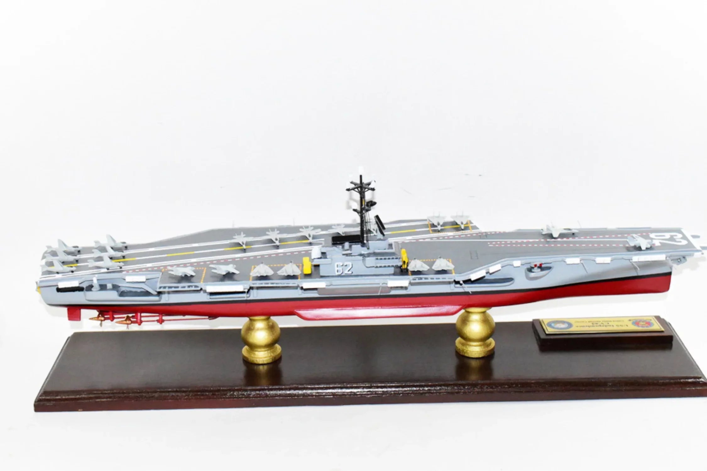USS Independence CV-62 Aircraft Carrier Model,Navy,Scale Model,Mahogany,Forrestal Class