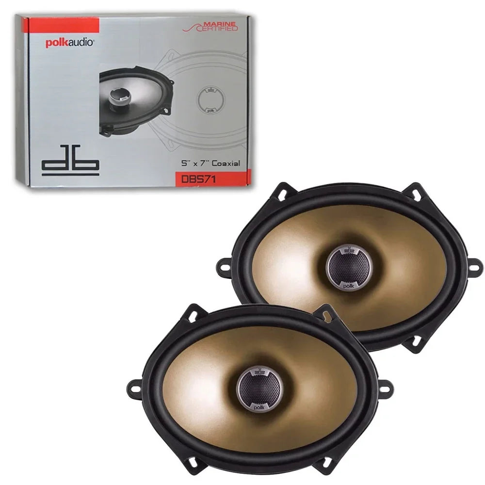 Polk Audio 5 x 7" / 6 x 8 inch Car Audio Marine Certified 2-way Coaxial Speakers