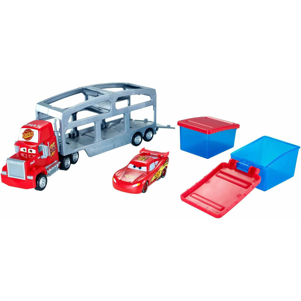 Disney/Pixar Cars Mack Dip & Dunk Trailer with Lightning McQueen