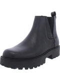 ZODIAC Womens Jet Goring Shiloh Round Toe Block Heel Zip-Up Leather Chelsea 10 M