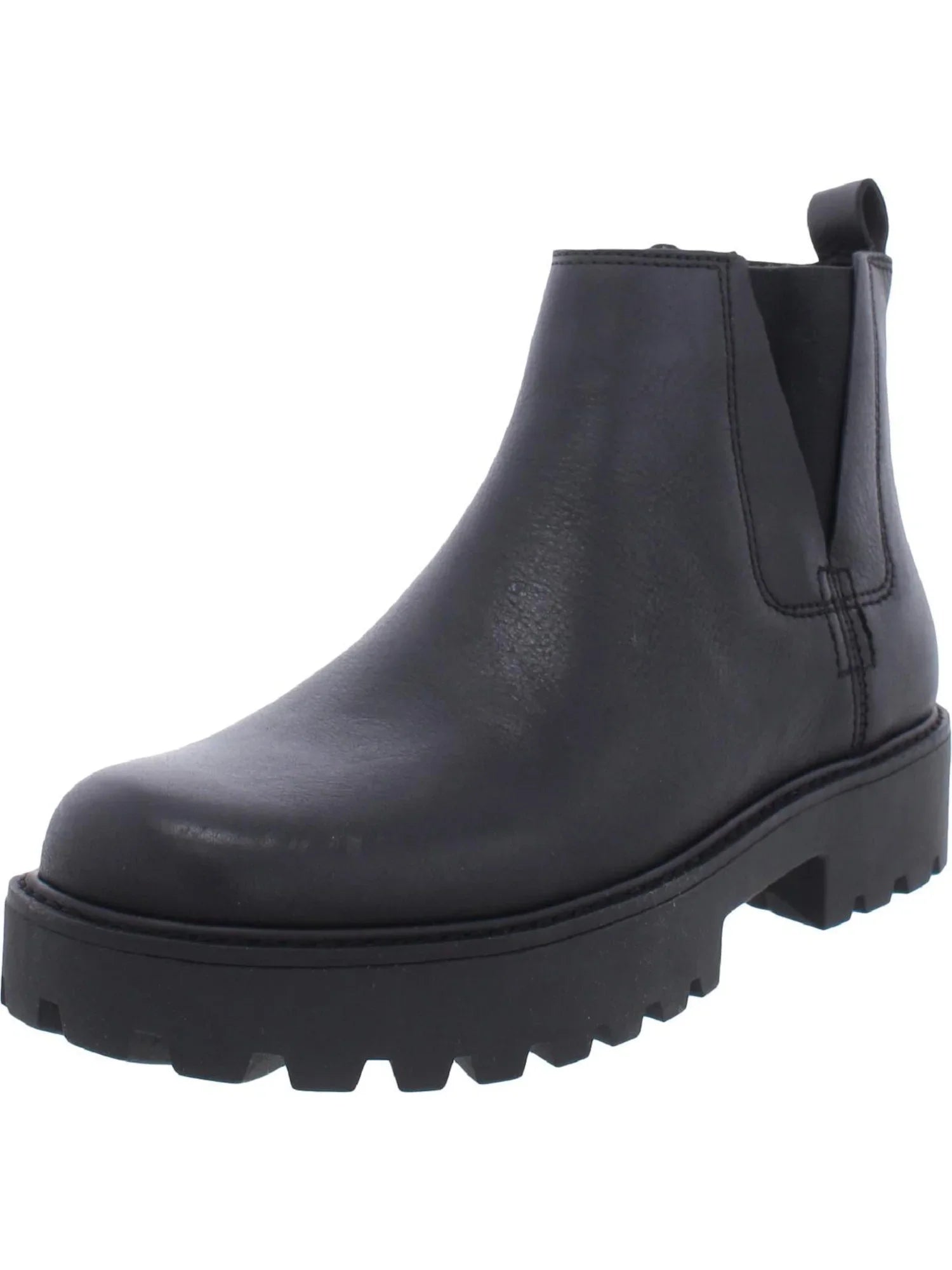 ZODIAC Womens Jet Goring Shiloh Round Toe Block Heel Zip-Up Leather Chelsea 10 M