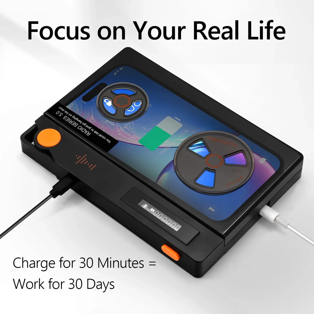 Cell Phone Lock Box with Timer, Portable Timed Lock Box for Phone With Semi-Transparent Cover, Help to Prevent Phone Addiction, Focus on Real Life (L 6.7x3.5x0.7, Dark Screen)