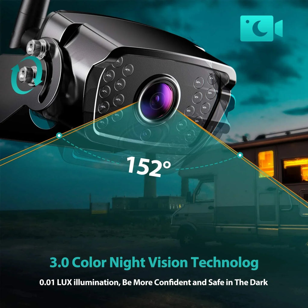 7'' Backup Camera Monitor Car Rear View Backup Camera Waterproof Night Vision HD DVR Recorder xRoose FY01