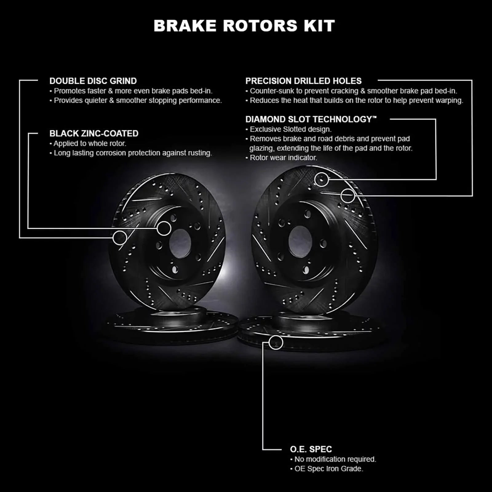 R1 Concepts Wn2 20005 R1 Concepts Brake Rotor D/S Ebony Fits select: 2014-2017 JAGUAR F-TYPE S, 2018-2020 JAGUAR F-TYPE