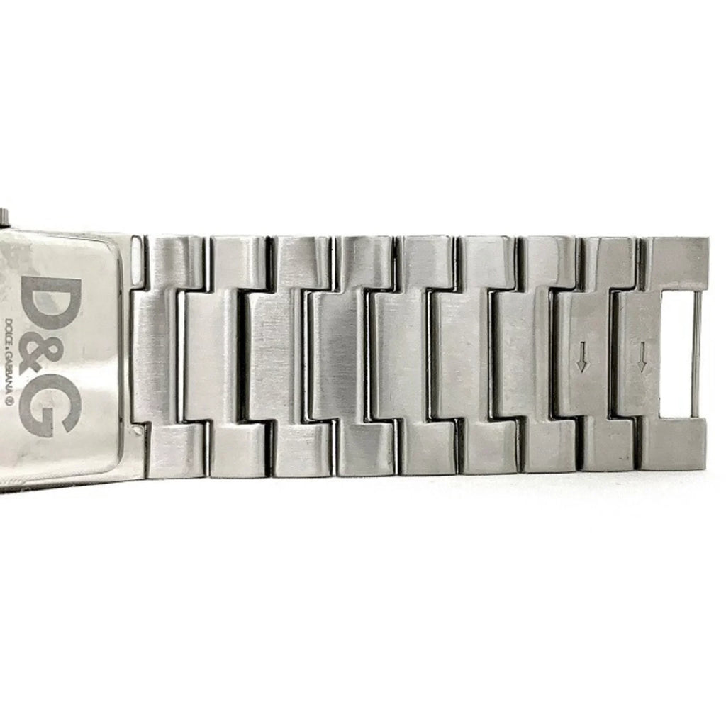 Pre-Owned Dolce & Gabbana Watch Silver Rhinestone SS D G Ladies Stainless Steel Quartz Square 2 Hands Analog (Good)