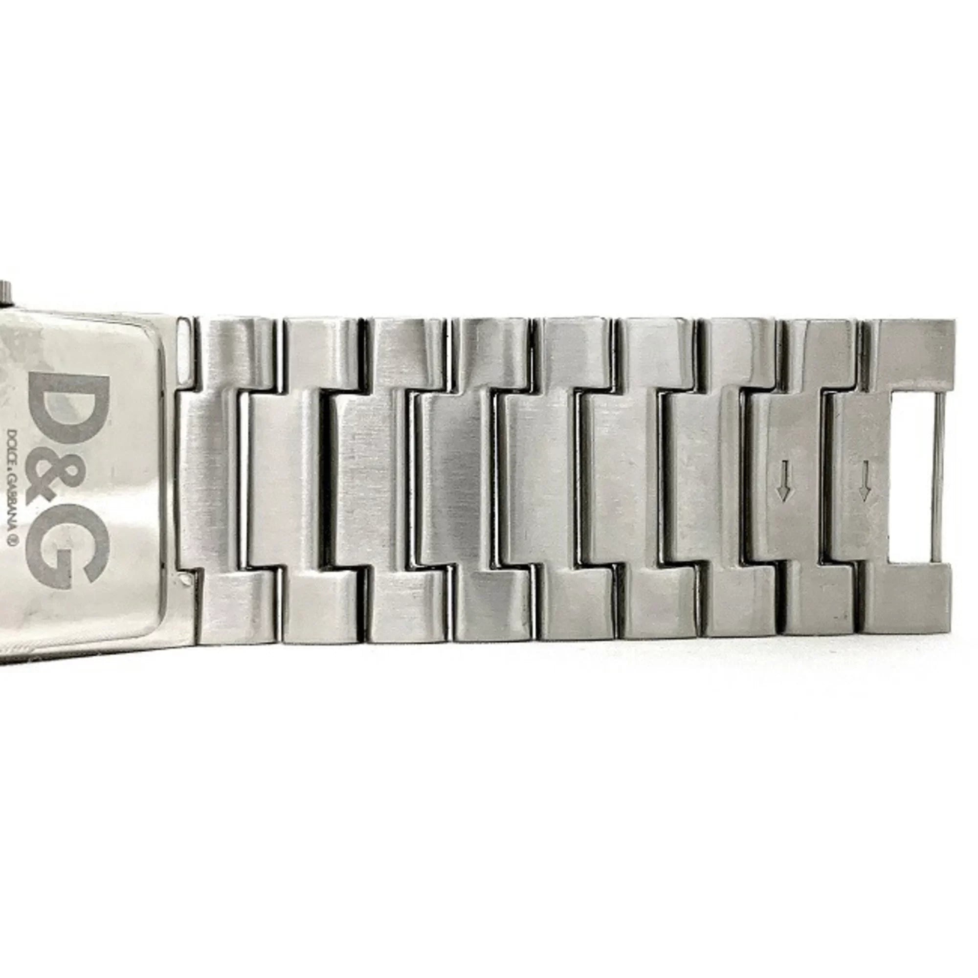 Pre-Owned Dolce & Gabbana Watch Silver Rhinestone SS D G Ladies Stainless Steel Quartz Square 2 Hands Analog (Good)