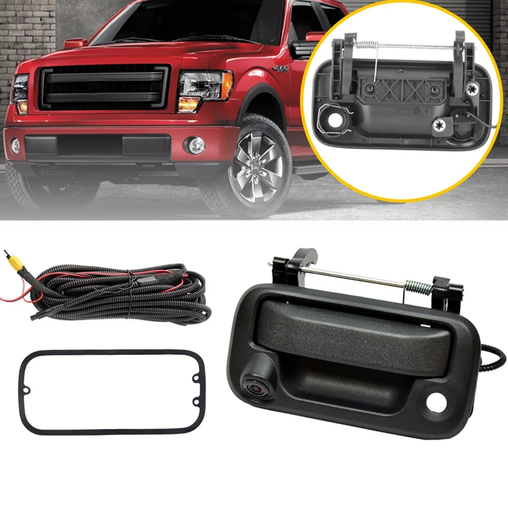 Taiate Handle with Rear View Camera Backup Camera Fits For 2004-2014 Ford F150 2008-2014 F250 F350 F450 F550