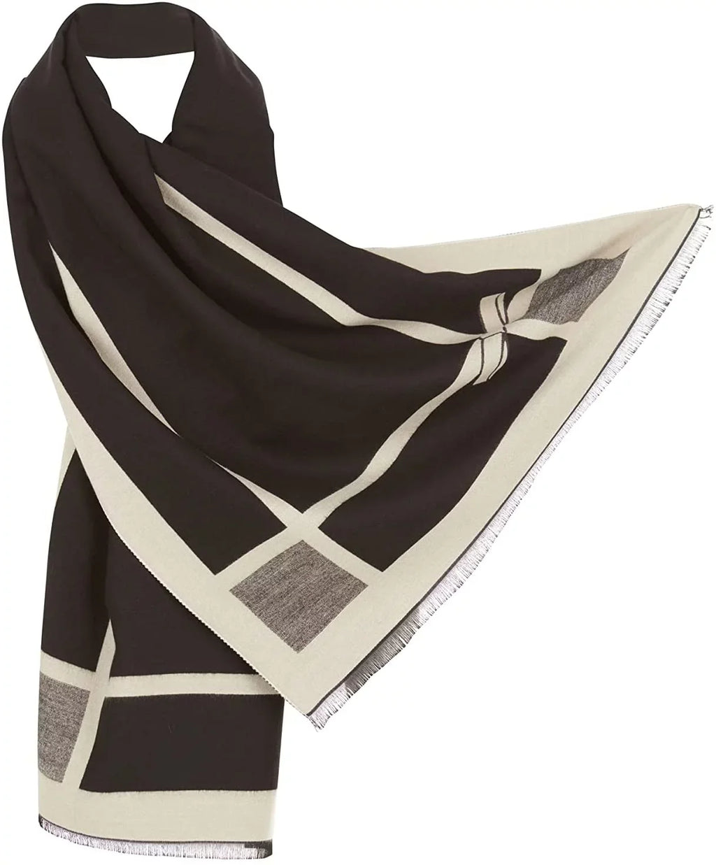 Women Scarf Pashmina Shawls and Wraps for Evening Dresses , Winter Fashion Soft Warm Long Large Scarves , Mass Silk Solid Colors Capes for Ladies Jet