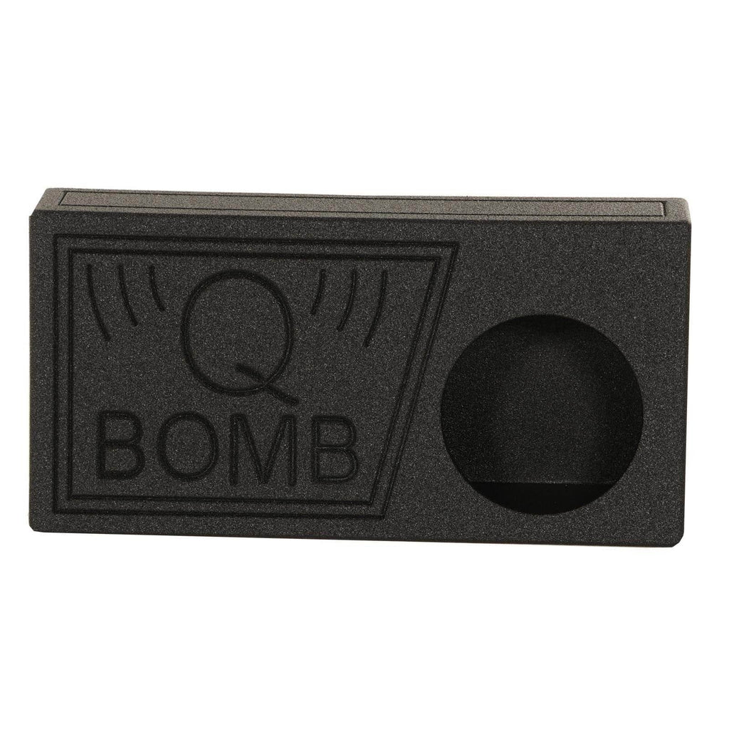 QPower QBomb Single 10" Vented Subwoofer Box with Jet Bedliner Spray (2 Pack)