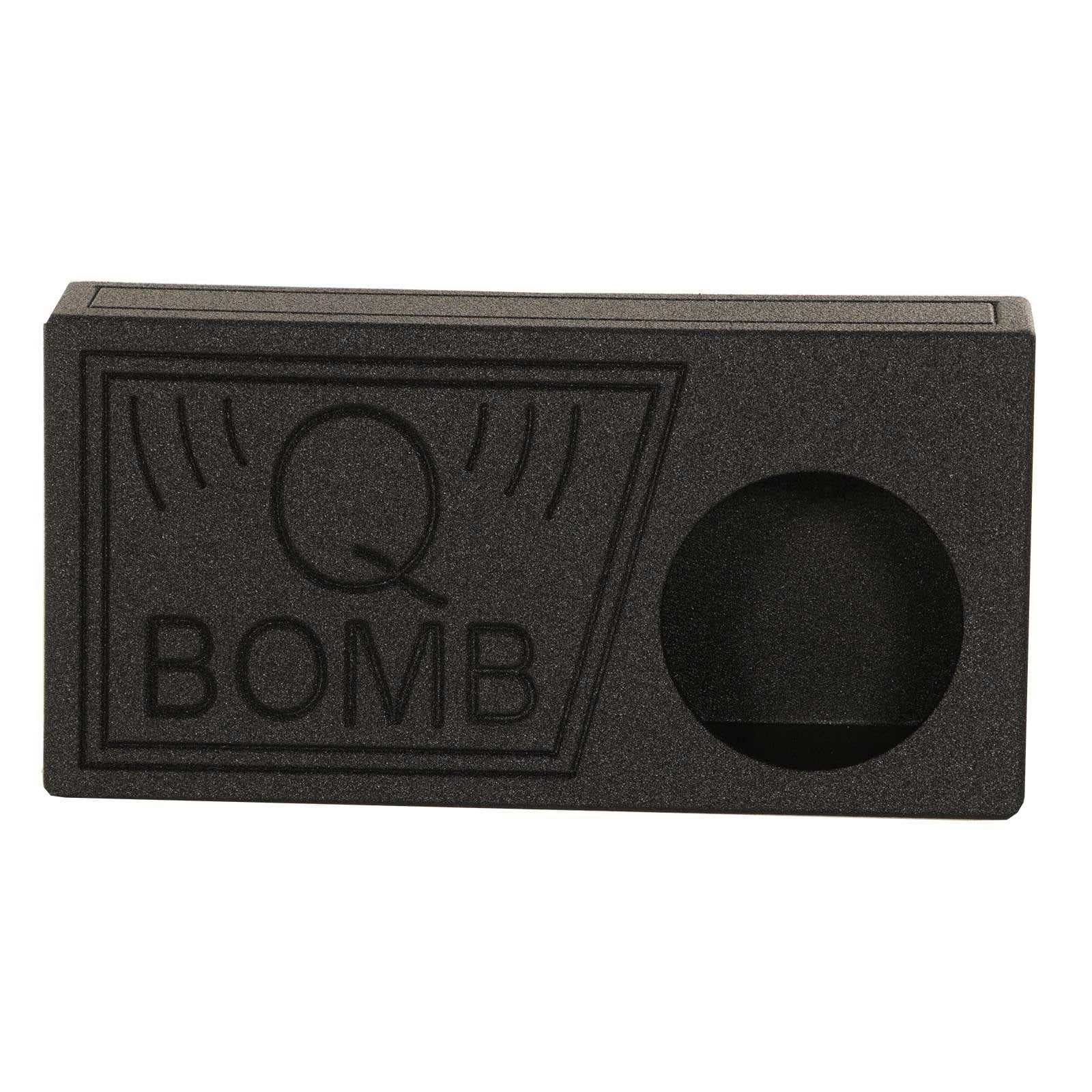 QPower QBomb Single 10" Vented Subwoofer Box with Jet Bedliner Spray (2 Pack)