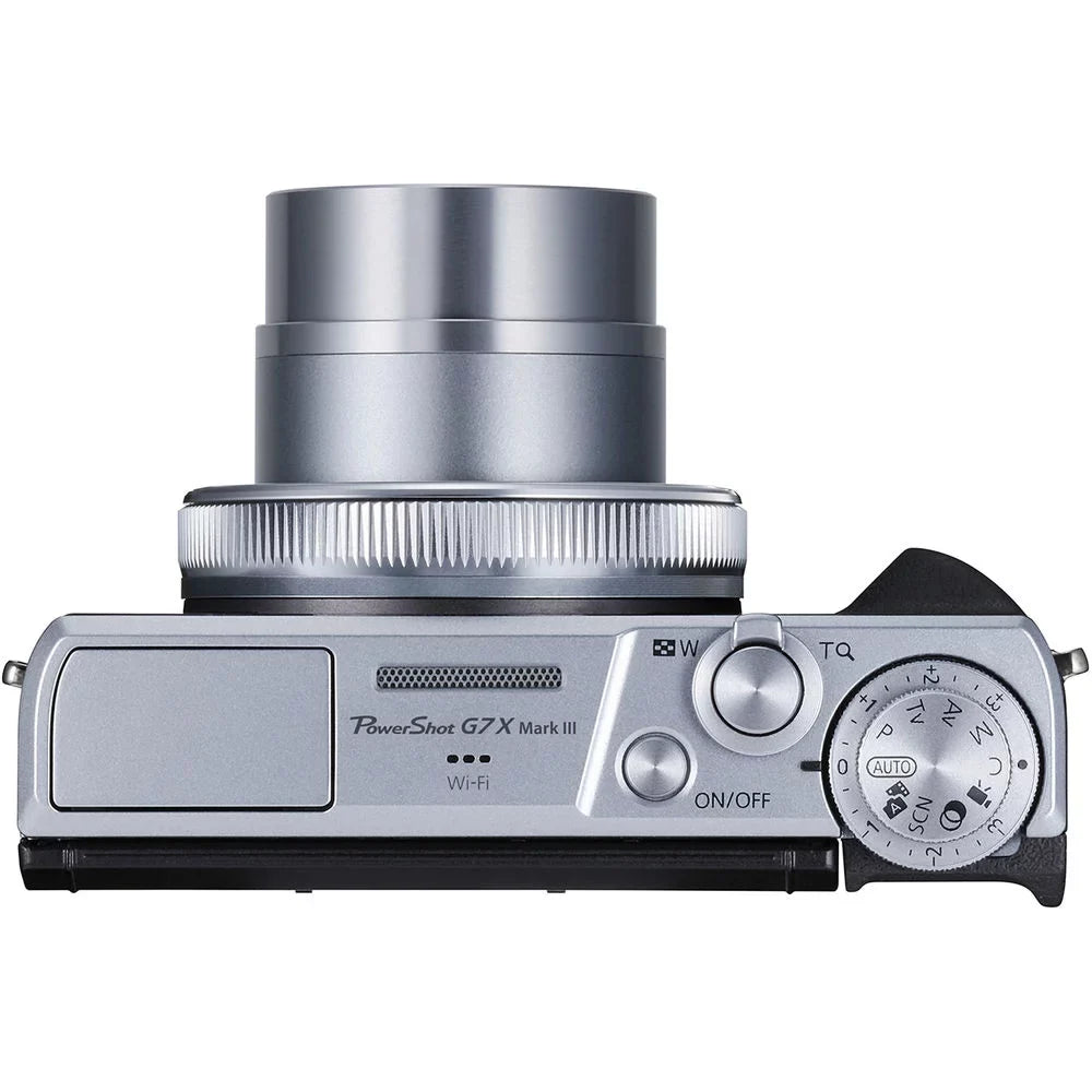 PowerShot G7 X Mark III Digital Camera (Silver) + Extra Battery + LED +1 Yr Warranty