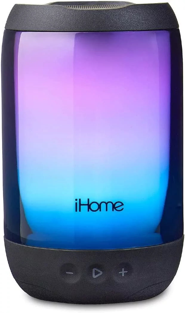 iHome Waterproof Bluetooth Speaker with Lights, Color-Changing Portable Speaker