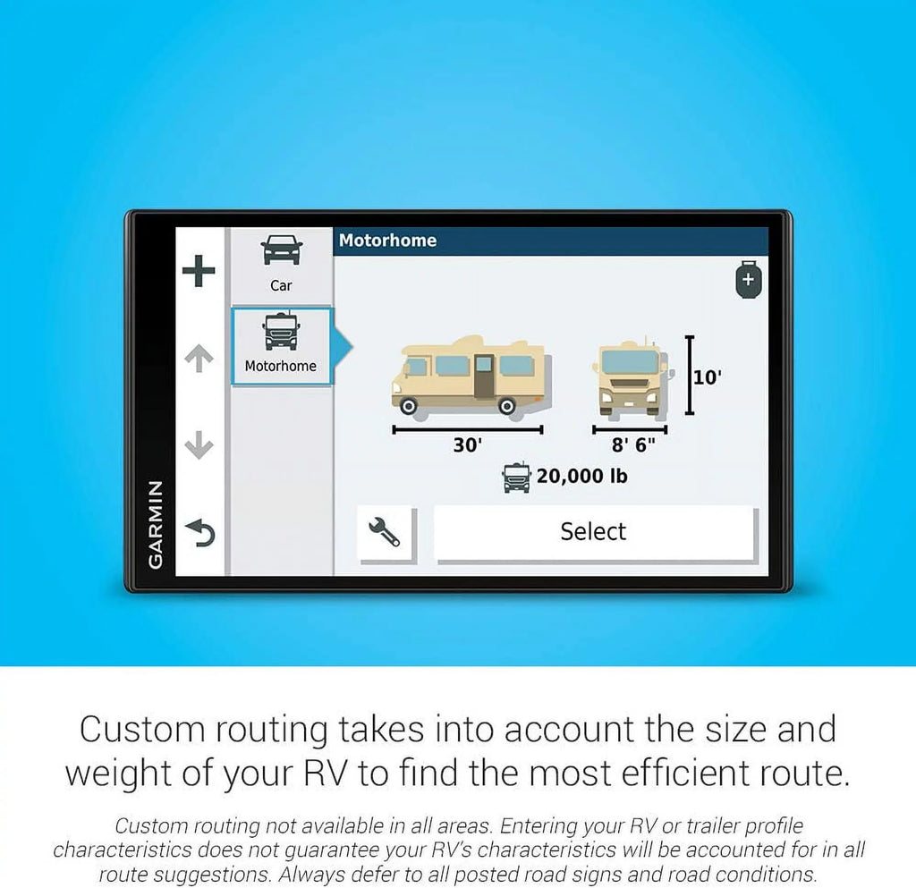 Garmin RV 780 GPS Traffic Navigator with 8GB MicroSD Card, 6Ave Travel Bundle & Cleaning Kit