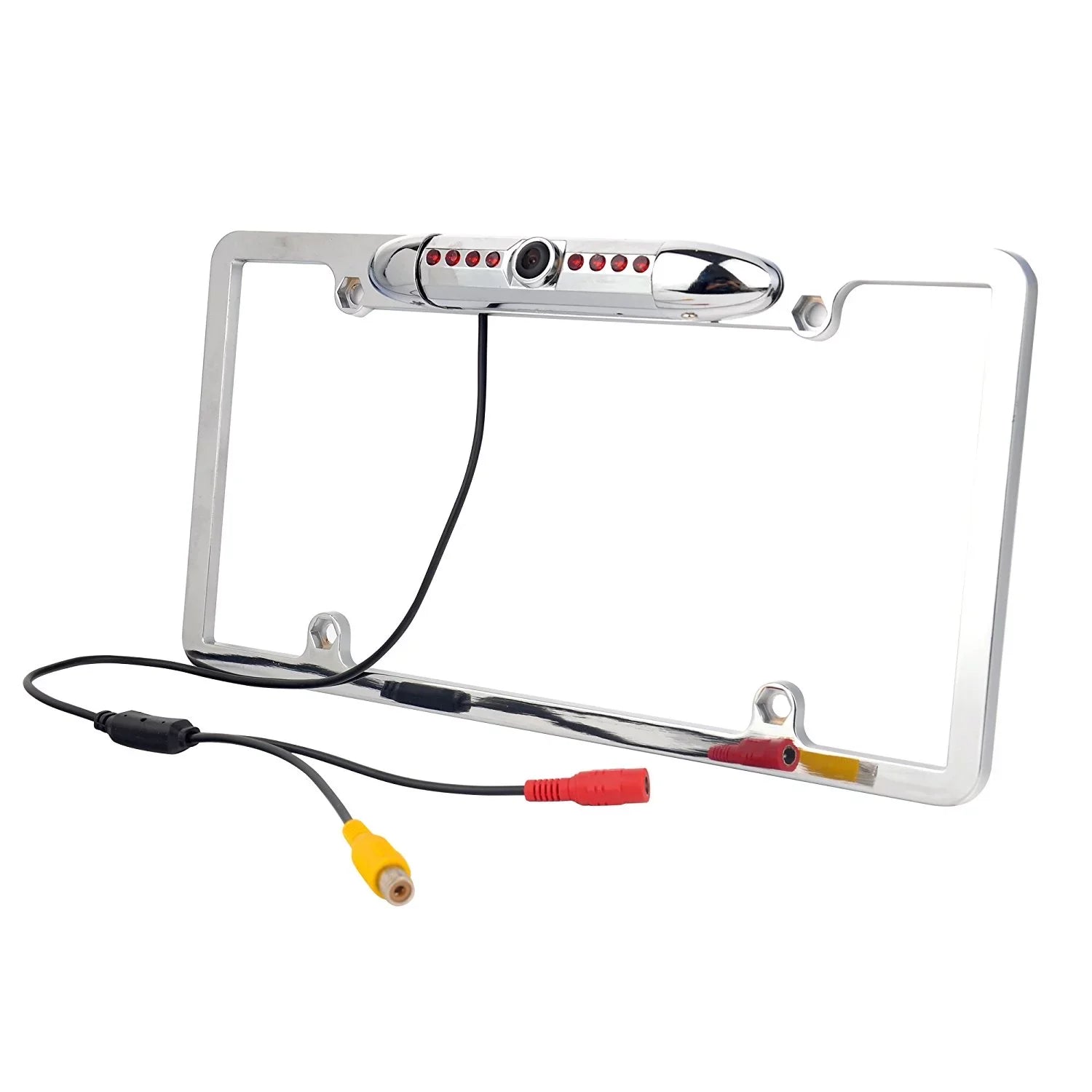 FOR PIONEER AVIC-F50BT NIGHT VISION COLOR REAR VIEW CAMERA - CHROME METAL FRAME