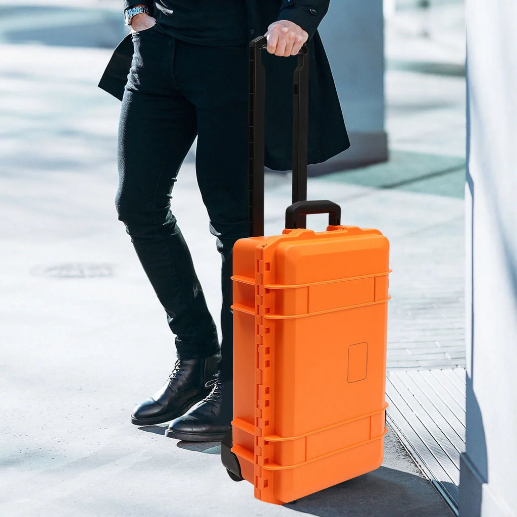 22" Camera Box Storage Protect Roller Carry Case Waterproof Camera Box Case