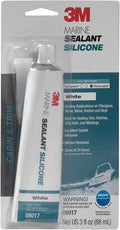 3M Marine Grade Silicone Sealant 08017 For Boats and RVs - White 3 Ounces