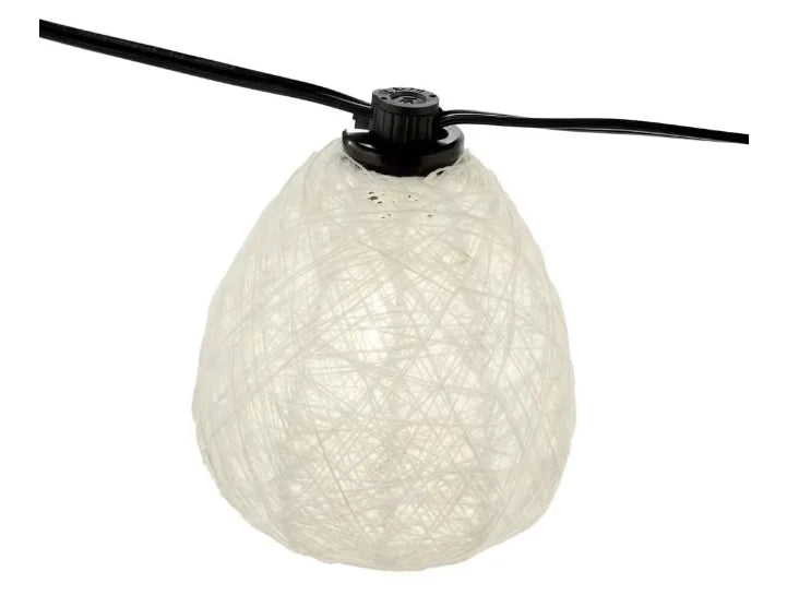 Hampton Bay Outdoor/Indoor 11 ft. Plug-In Mini Bulb LED Natural Fiber String Light (10-Heads)