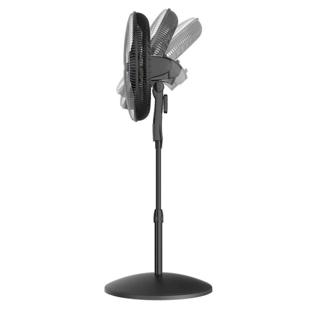 Lasko Cyclone Max 18" 4-Speed Large Room Pedestal Fan with Remote, 53" H, Ebony S18605, New