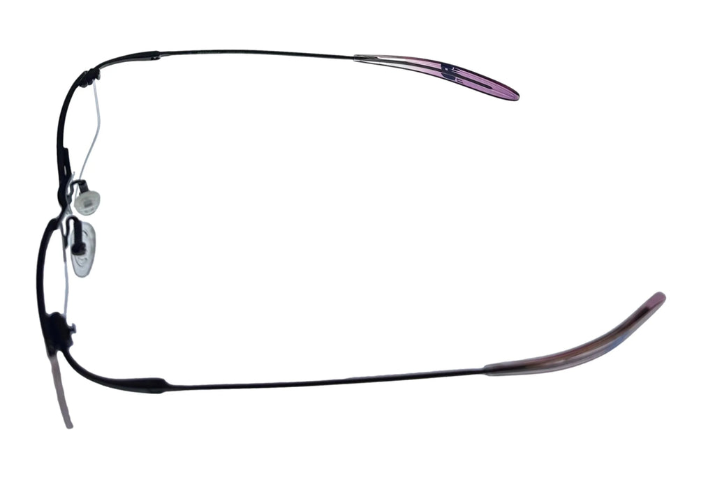 New Balance Mens Eyeglass Rectangle Rimless Metal NB 356 3 Gunmetal. 53mm