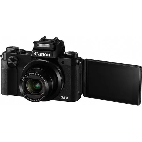 PowerShot G5 X Digital Camera (0510C001), 64GB Card, Card Reader, Deluxe Soft Bag, Flex Tripod, Hand Strap, Memory Wallet, Cleaning Kit (International Model)