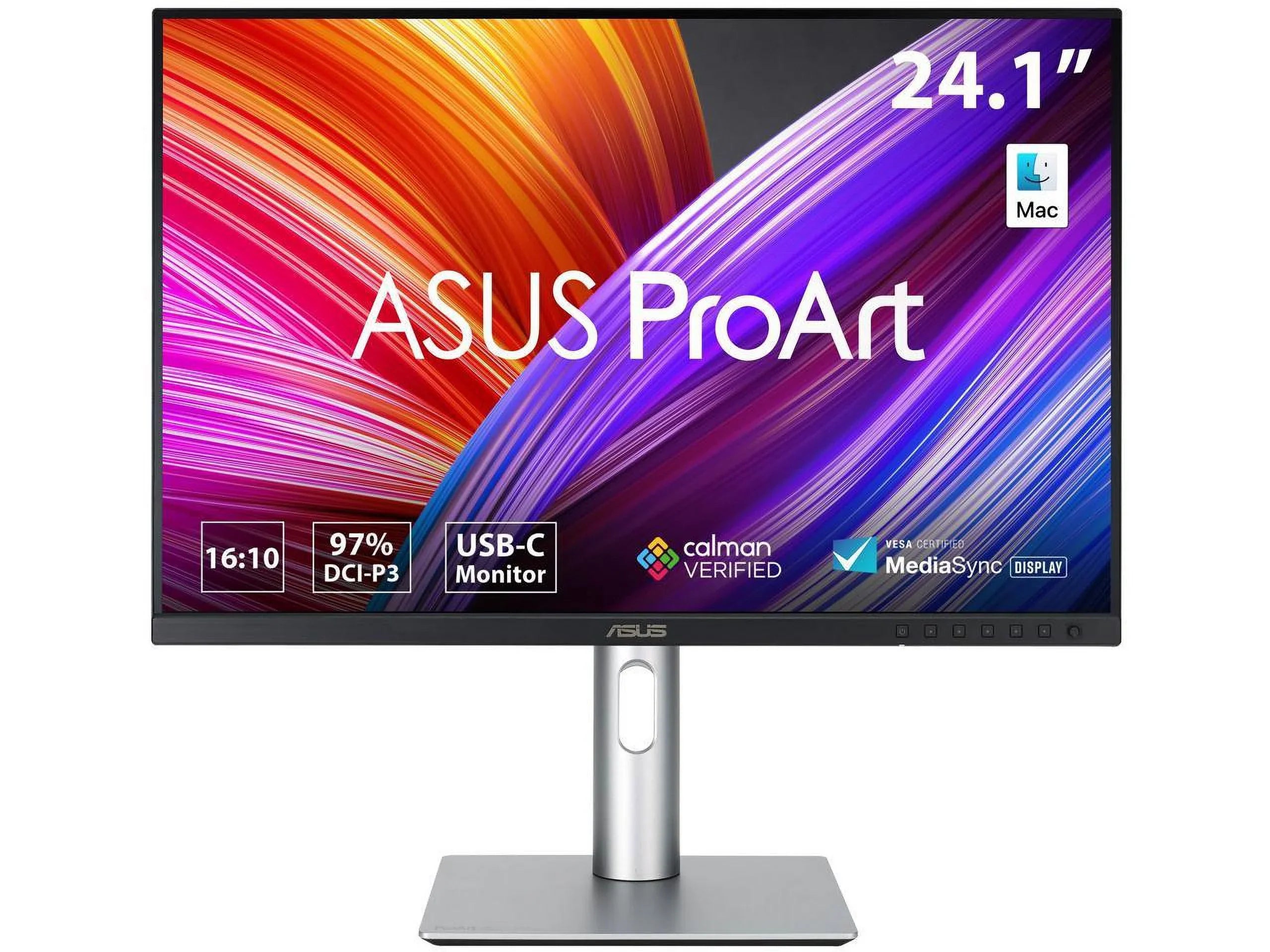 ProArt Display 24" (24.1" viewable) 16:10 HDR Professional Monitor (PA248CRV) - IPS, (1920 x 1200), 97% DCI-P3, Delta E < 2, Calman Verified, USB-C PD 96W, DisplayPort, Daisy-Chain, Height Adjus