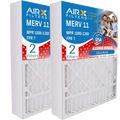 16x28x6 Air Filter MERV 11 Comparable to MPR 1000, MPR 1200 & FPR 7 Compatible with Aprilaire 401 Premium USA Made 16x28x6 Furnace Filter 2 Pack by AIRX FILTERS WICKED CLEAN AIR.