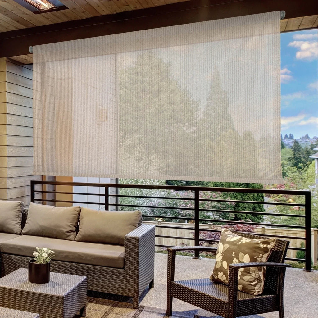 Keystone Fabrics P7225 96 x 72 in. Outdoor Cordless Sun Shade, Canyon