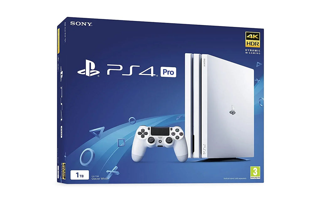PlayStation 4 Original 500GB Matte White Gaming Console With 2 Controller + G9 Earbuds With Microphone BOLT AXTION Bundle Like New