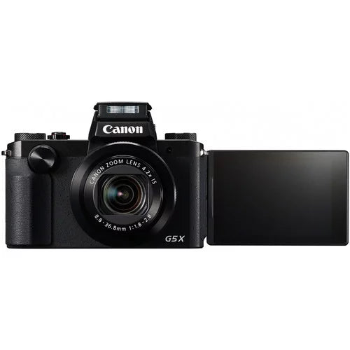 PowerShot G5 X Digital Camera (0510C001), 64GB Card, Card Reader, Deluxe Soft Bag, Flex Tripod, Hand Strap, Memory Wallet, Cleaning Kit (International Model)