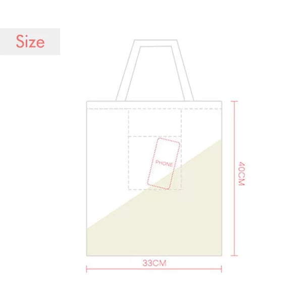 Clover Cute Small TV Happy Original Tote Canvas Bag Shopping Satchel Casual Handbag
