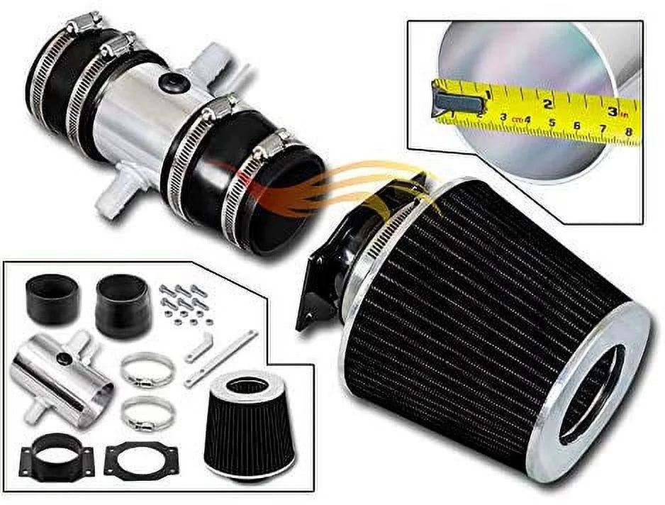 RTUNES RACING - Ebony - SHORT RAM INTAKE Compatible For 95-99 NISSAN MAXIMA/INFINITI I30 V6